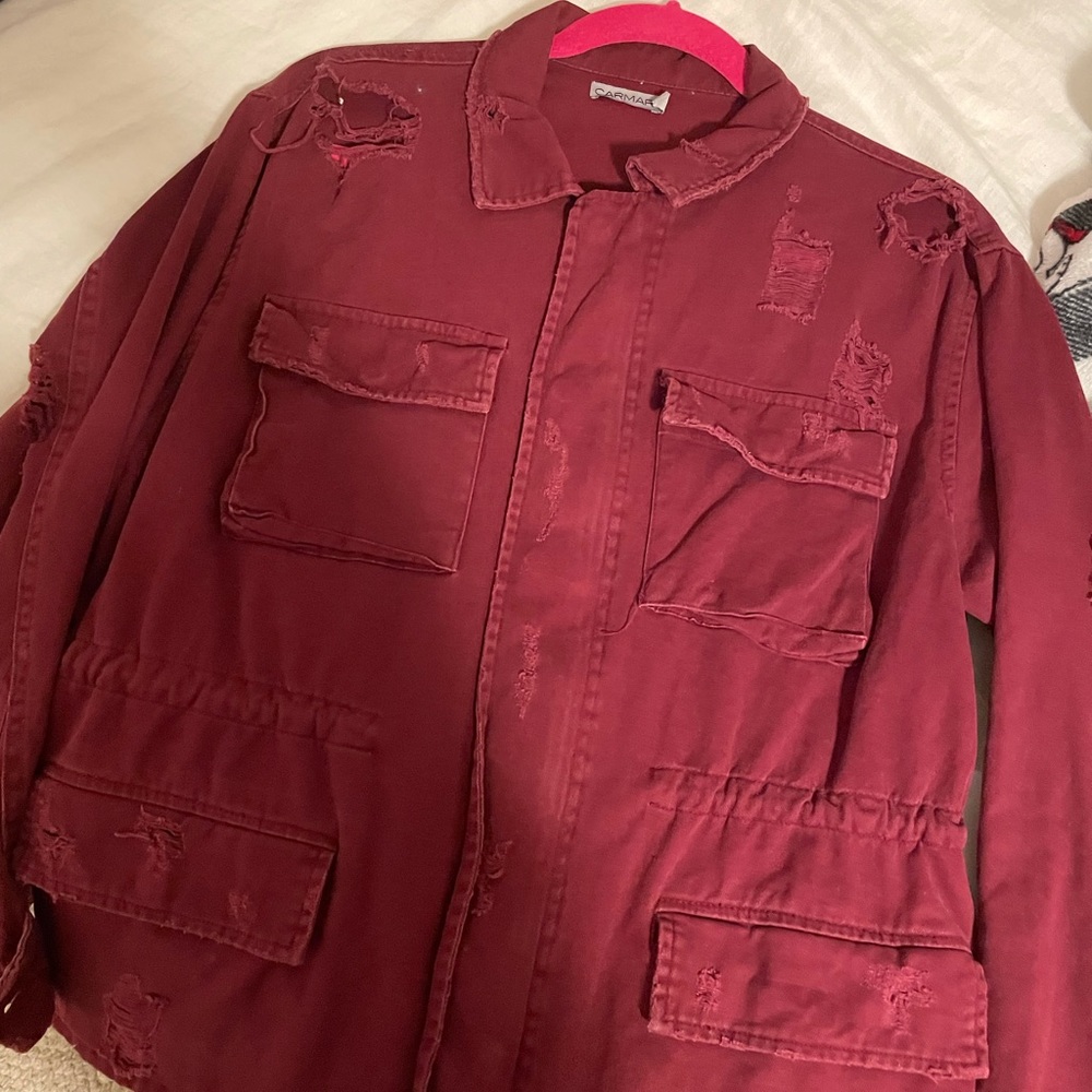 LF Maroon cargo jacket worn once